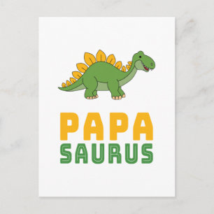 Papasaurus Dinosaurier Stegosaurus Vatertag Postkarte