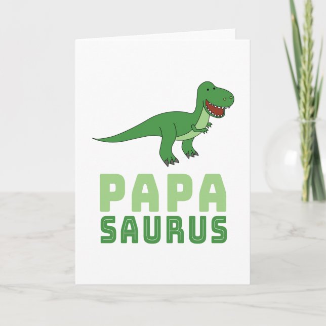 Papasaurus Dinosaurier Tyrannosaurus Rex Vatertag Karte (Vorderseite)