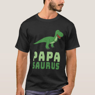 Papasaurus Dinosaurier Tyrannosaurus Rex Vatertag T-Shirt