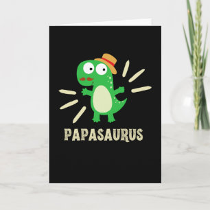 Papasaurus Funny T-Rex Dinosaur Vater Familie Karte