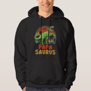 Papasaurus Rex Dinosaur Familie Matching Hoodie