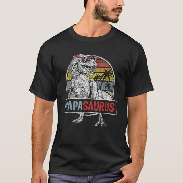 Papasaurus  Rex Dinosaur Papa saurus Family T-Shirt (Vorderseite)