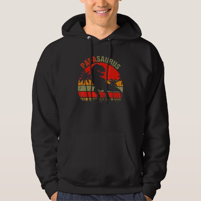 Papasaurus rex Dinosaur  Papa Saurus Vaters Fami Hoodie (Vorderseite)