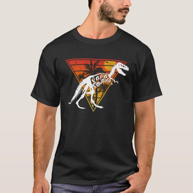Papasaurus Rex Vater Papa Dinosaur T Rex Papa Saur T-Shirt (Vorderseite)