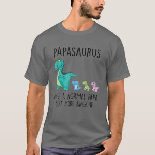 Papasaurus T Rex Dinosaur Dad Family Matching Fath T-Shirt