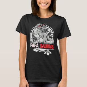 Papasaurus T Rex Dinosaur Funny Papa Saurus Family T-Shirt