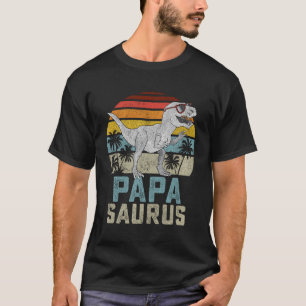 Papasaurus T Rex Dinosaur Papa Saurus Family T-Shirt