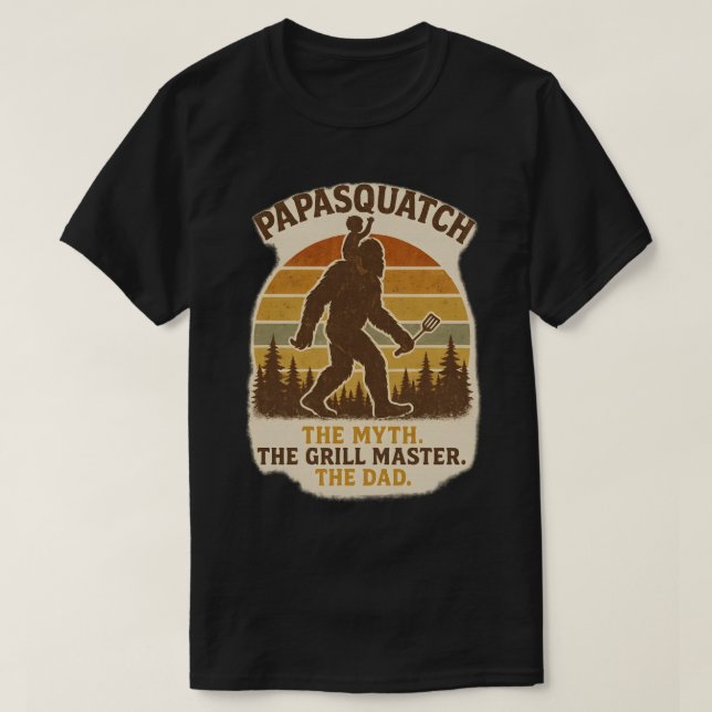 Papasquatch - Der Mythos. Der Gittermeister. Der V T-Shirt (Design vorne)