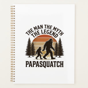 Papasquatch Vintage Bigfoot Dad Shirt Design_1 Planer