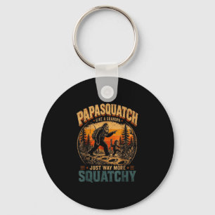Papasquatch wie ein lustiger Opa Bigfoot-Fan Schlüsselanhänger