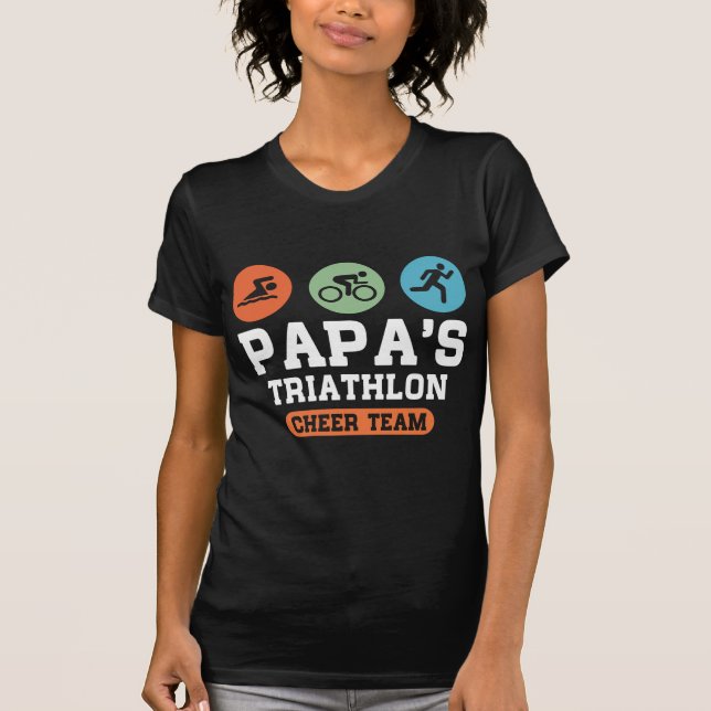 Papastriathlon-Beifall-Team T-Shirt (Vorderseite)