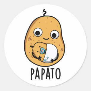 Papato Funny Potato Pub Runder Aufkleber