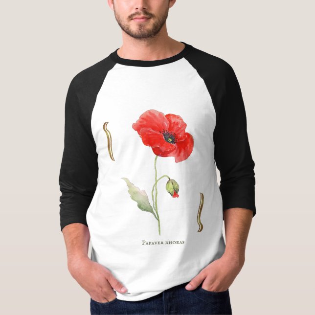 Papaver rhoeas tshirt (Vorderseite)