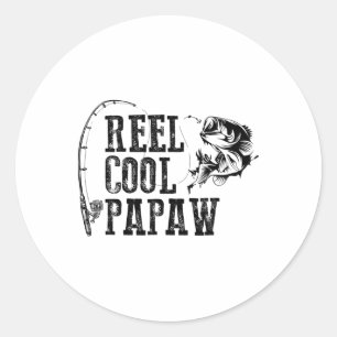 Papaw Angelrolle Cooler Papaw Lustiges Geschenk Runder Aufkleber