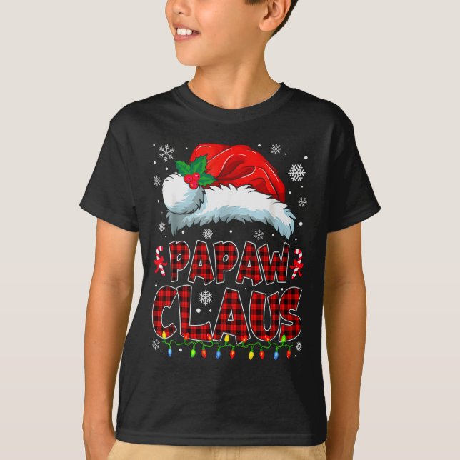Papaw Claus Christmas Lights Pajama Family Group M T-Shirt (Vorderseite)