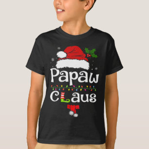 Papaw Claus Christmas Pajama Familie Matching Xmas T-Shirt