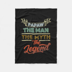 Papaw der Mann der Mythos der Legende Vintag Fleecedecke