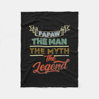 Papaw der Mann der Mythos der Legende Vintag Fleecedecke