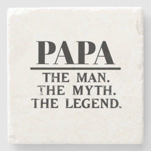 Papaw der Mensch-Mythos-Legende-Väter-Tag Steinuntersetzer
