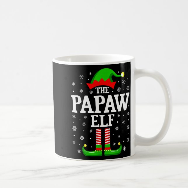 Papaw Elf Funny Christmas Family Matching  Kaffeetasse (Rechts)