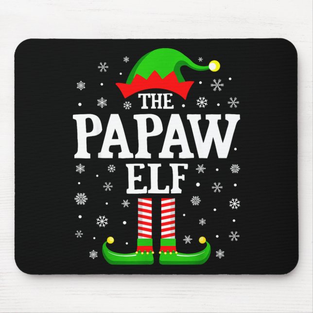 Papaw Elf Funny Christmas Family Matching  Mousepad (Vorne)