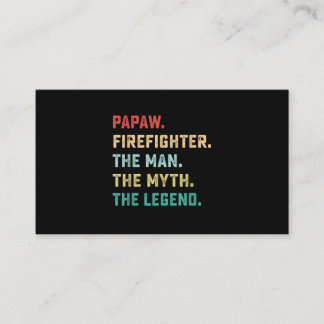 Papaw Firefighter Man Myth Legend Papa Geschenke Empfehlungskarte