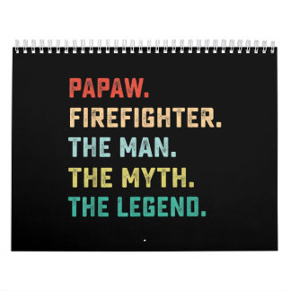 Papaw Firefighter Man Myth Legend Papa Geschenke Kalender