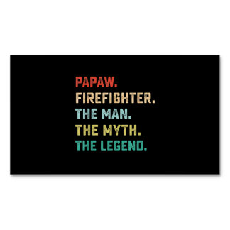 Papaw Firefighter Man Myth Legend Papa Geschenke Magnetische Visitenkarte