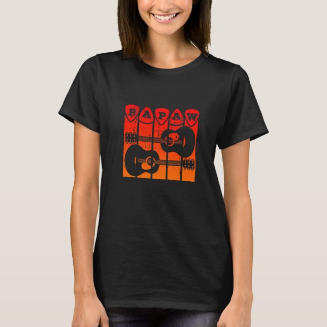Papaw Guitar Pick Guitar Player Grandpa Retro Guit T-Shirt (Vorderseite)
