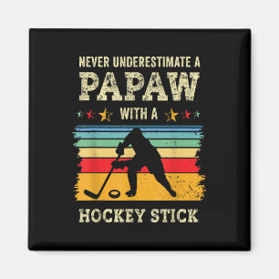 Papaw Hockey Geschenk Eis Feldhockey Spieler Torwa Magnet