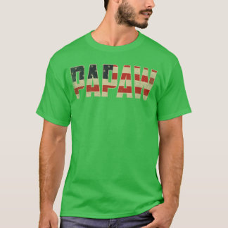 Papaw kühnes patriotisches amerikanisches Flagge V T-Shirt