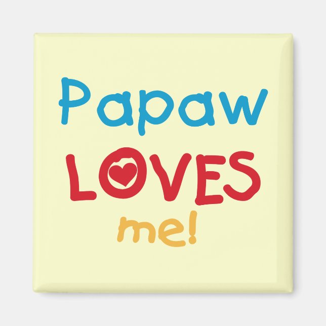 Papaw-Lieben T - Shirt und Geschenke Magnet (Vorne)