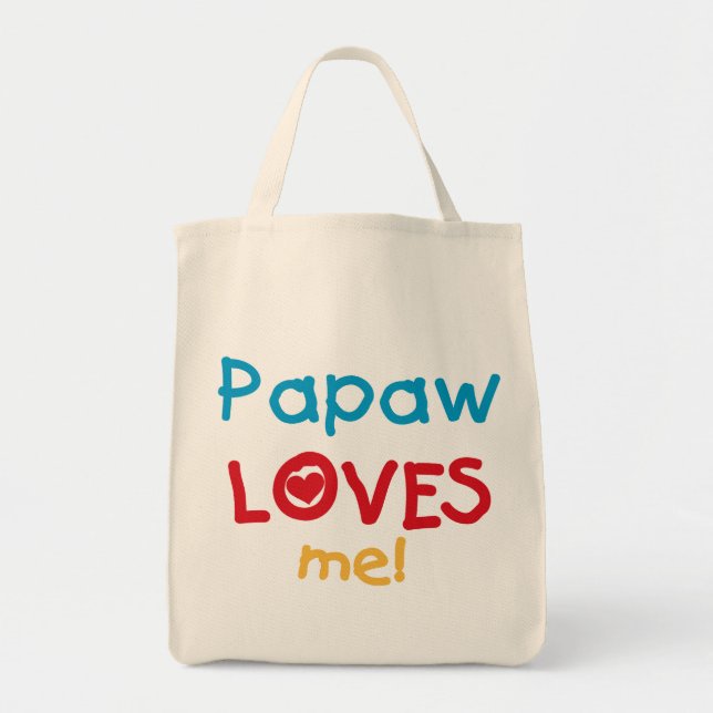 Papaw-Lieben T - Shirt und Geschenke Tragetasche (Vorne)