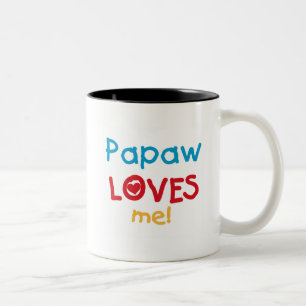 Papaw-Lieben T - Shirt und Geschenke Zweifarbige Tasse