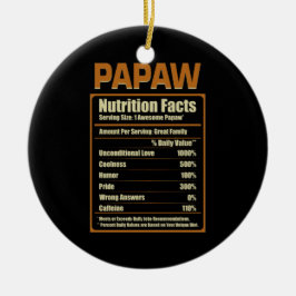 Papaw Nutrition Fakten bedingungslose Liebe Keramik Ornament