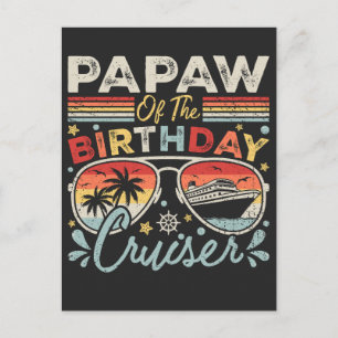 Papaw of the Birthday Cruiser Vacation Postkarte