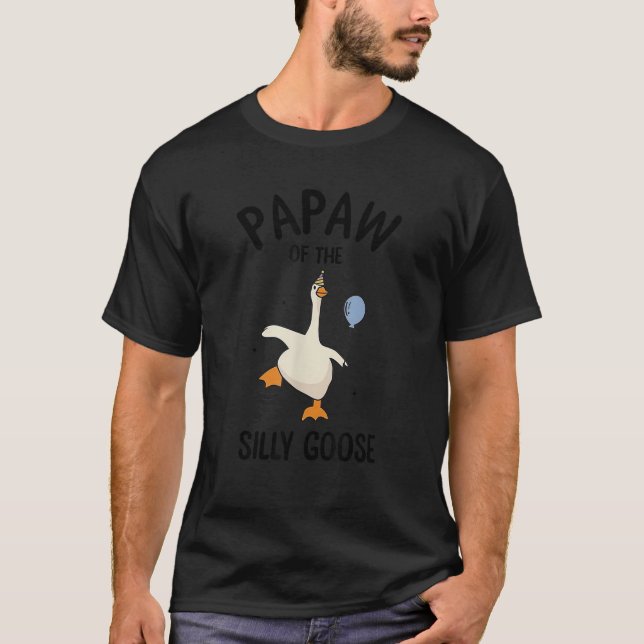 Papaw Of The Silly Goose First Birthday Family Mat T-Shirt (Vorderseite)