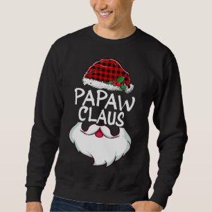 Papaw Santa Claus karierte Weihnachtsferien Sweatshirt