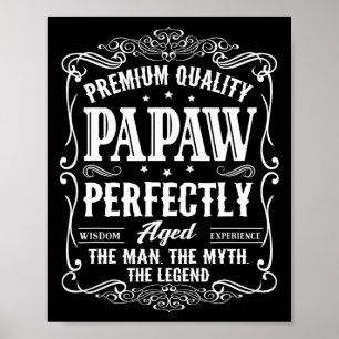 Papaw Vathers Day Grandpa-Geschenk für Männer Poster