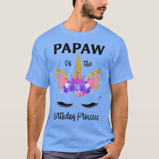 Papaw vom Geburtstag Mädchen Vater Geschenk Unicor T-Shirt