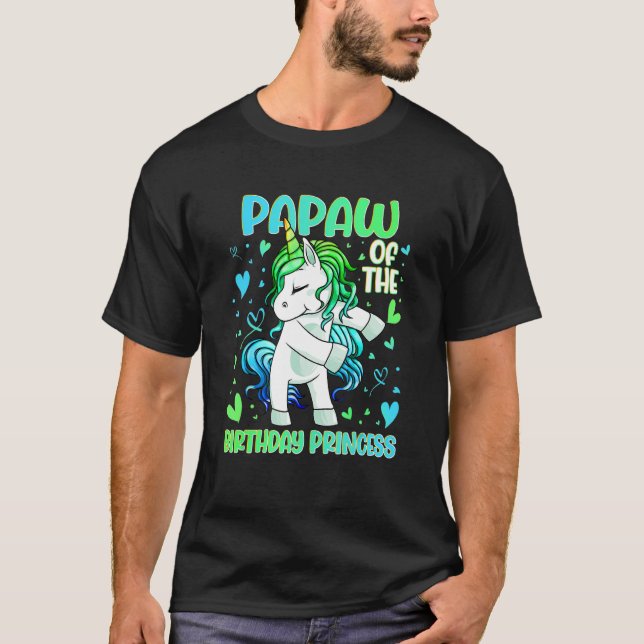 Papaw von Prinzessin Dabbing Unico von der Geburts T-Shirt (Vorderseite)