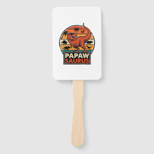 Papawsaurus Retro-Dinosaur-Sonnenuntergangs-Vektor Fächer