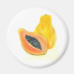 Papaya-Aquarell Magnet