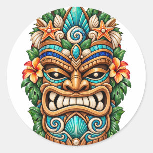 Papaya Crest Tiki Aufkleber