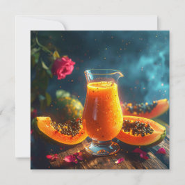 PAPAYA Frisch gepresster SAFT -  Feiertagskarte