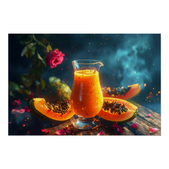 PAPAYA Frisch gepresster SAFT -  Poster (Vorderseite)