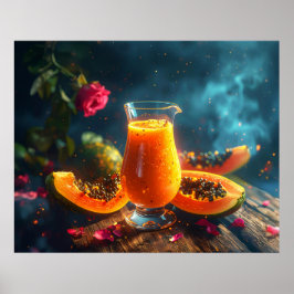 PAPAYA Frisch gepresster SAFT -  Poster