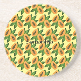 Papaya Fruchtwackelpapier Getränkeuntersetzer