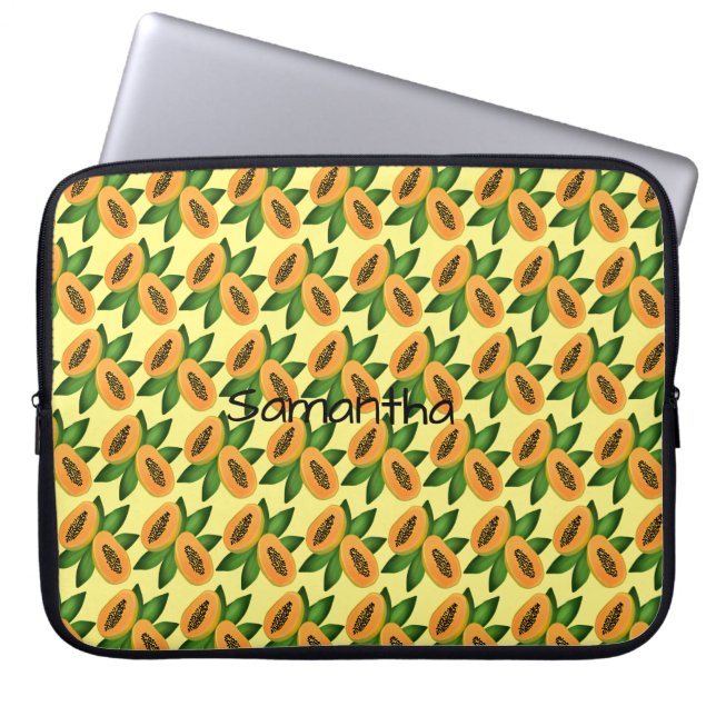 Papaya Fruchtwackelpapier Laptopschutzhülle (Vorderseite)