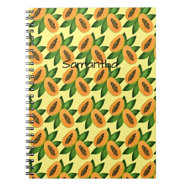 Papaya Fruchtwackelpapier Notizblock (Vorderseite)